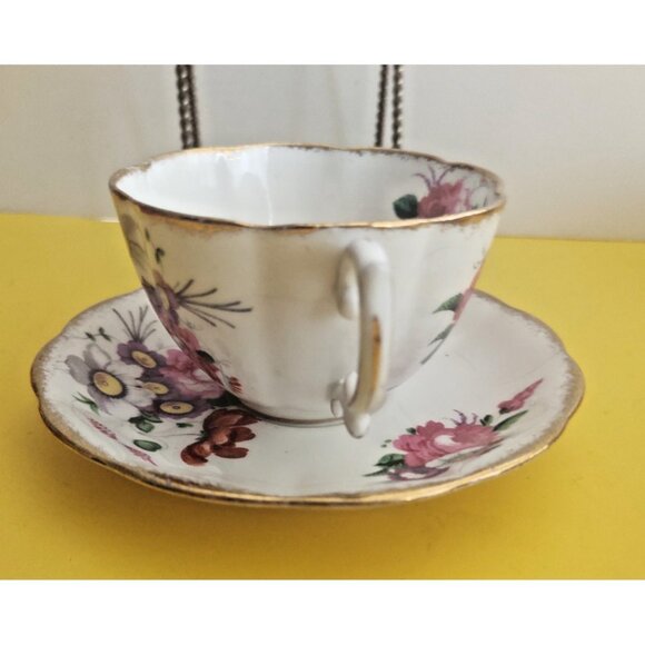 Vintage Royal Albert England Wide Mouth Cup & Saucer Set Lady Angela 1940's - Picture 9 of 14